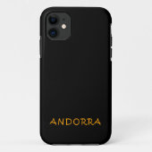 Andorra-tekstontwerp Case-Mate iPhone Case (Achterkant)