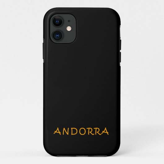 Andorra-tekstontwerp Case-Mate iPhone Case (Achterkant)