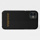 Andorra-tekstontwerp Case-Mate iPhone Case (Achterkant (horizontaal))