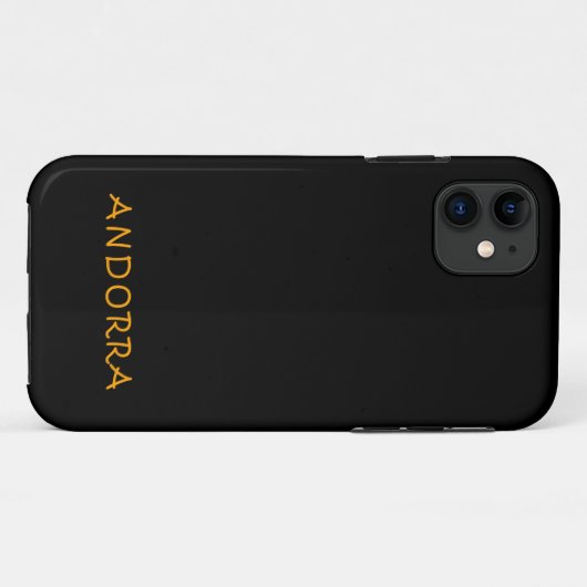 Andorra-tekstontwerp Case-Mate iPhone Case (Achterkant (horizontaal))