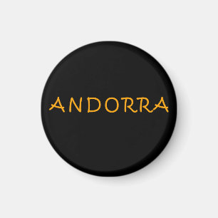 Andorra-tekstontwerp Magneet