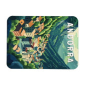 Andorra Travel Art Vintage Magneet (Horizontaal)