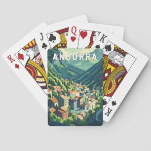 Andorra Travel Art Vintage Pokerkaarten