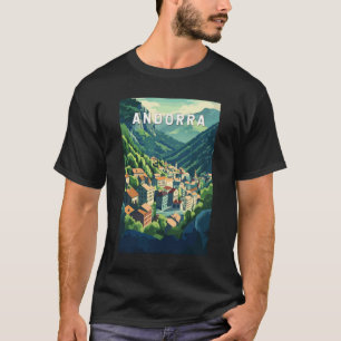 Andorra Travel Art Vintage T-shirt