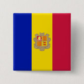 Andorra Vierkante Button 5,1 Cm (Voorkant)
