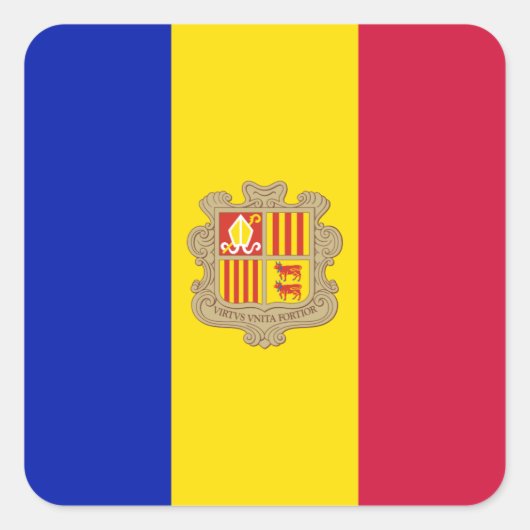 Andorra Vierkante Sticker (Voorkant)