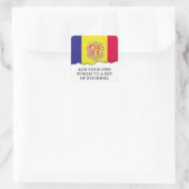 Andorra Vierkante Sticker (Tas)