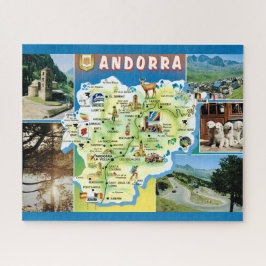 Andorra Vintage Kaart Legpuzzel