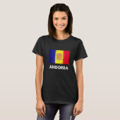Andorra Vlag  Andorraans  1 T-shirt (Voorkant volledig)