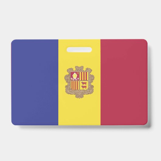Andorra vlag badge (Voorzijde)