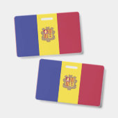 Andorra vlag badge (Voor- en achterkant)