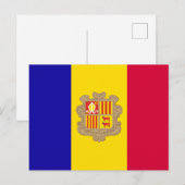 Andorra vlag briefkaart (Voorkant / Achterkant)