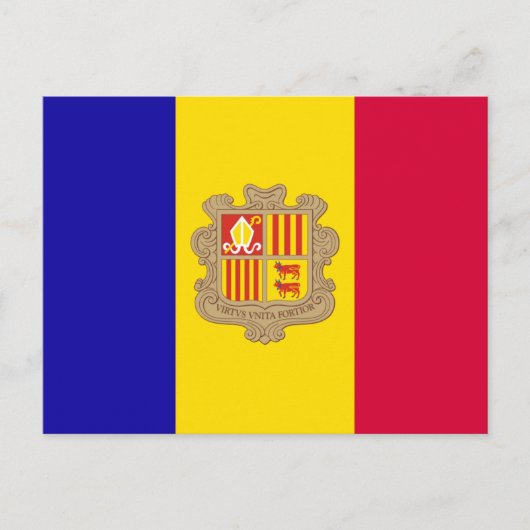 Andorra vlag briefkaart (Voorkant)