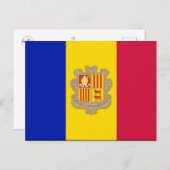 Andorra - vlag - briefkaart (Voorkant / Achterkant)