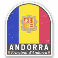 Andorra vlag Embleem  met drukcabine