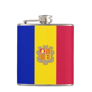Andorra vlag en reizen Andorra/sportfans Heupfles