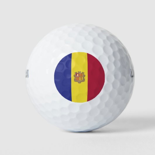 Andorra vlag golfballen (Voorkant)