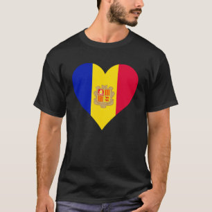 Andorra Vlag Hart Andorra Liefde Andorra T-shirt