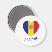 Andorra Vlag Hart Magneet (Voorkant / Achterkant)