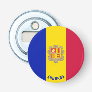 Andorra Vlag Heerlijke Patriottische Flesopener Button Flesopener