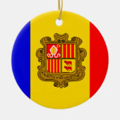 andorra vlag keramisch ornament (Voorkant)