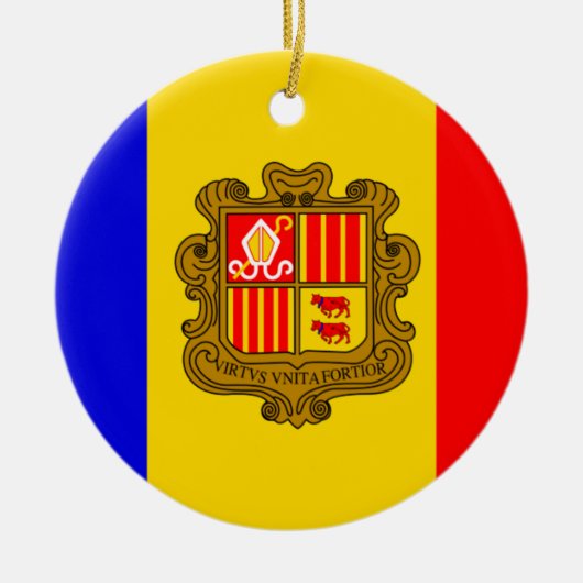andorra vlag keramisch ornament (Voorkant)
