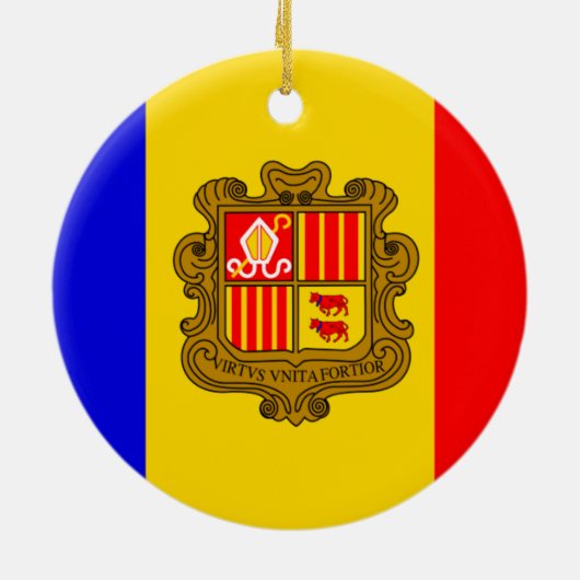 andorra vlag keramisch ornament (Achterkant)
