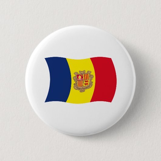 Andorra Vlag Knop Ronde Button 5,7 Cm (Voorkant)