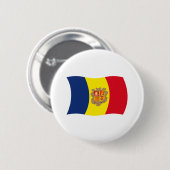 Andorra Vlag Knop Ronde Button 5,7 Cm (Voorkant /achterkant)