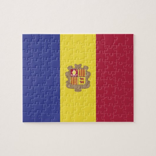 Andorra vlag legpuzzel (Horizontaal)