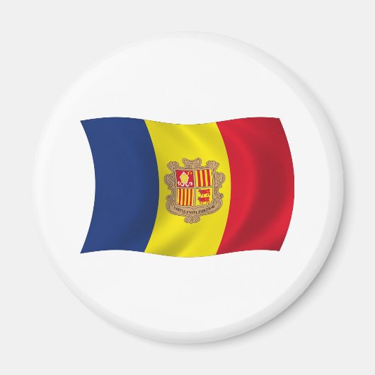 Andorra Vlag Magneet (Voorkant)