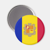 Andorra vlag Magnet (Voorkant / Achterkant)