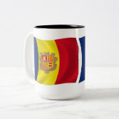 Andorra Vlag Mok (Voorkant links)