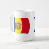 Andorra Vlag Mok (Voorkant links)