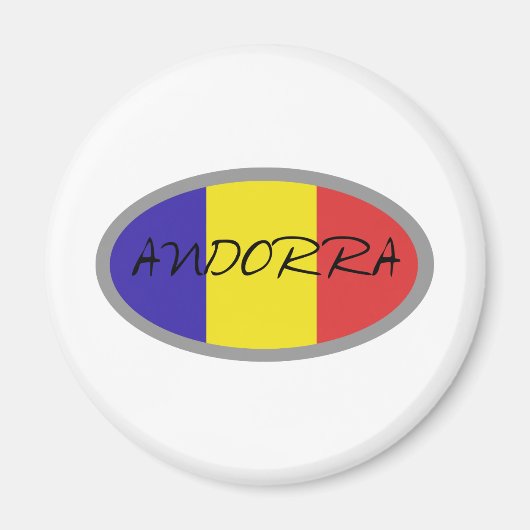 Andorra vlag ontwerp! magneet (Voorkant)