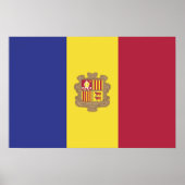 Andorra vlag poster (Voorkant)