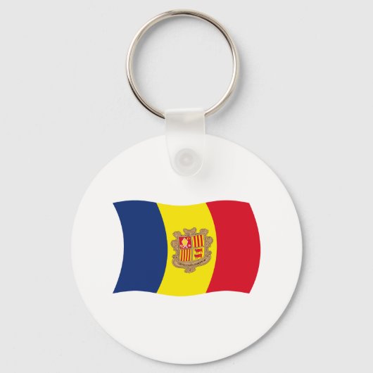 Andorra Vlag Sleutelhanger (Voorkant)