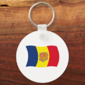 Andorra Vlag Sleutelhanger (Voorkant)