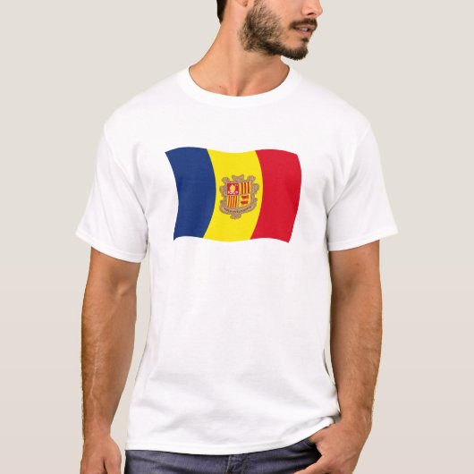 Andorra Vlag T-shirt (Voorkant)