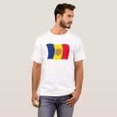 Andorra Vlag T-shirt (Voorkant volledig)