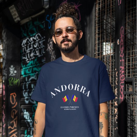 Andorra Vlag T-shirt - Patriottische Kleding