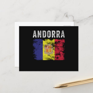 Andorra vlag verhit - Andorrese vlag Briefkaart