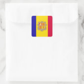 Andorra vlag vierkante sticker (Tas)