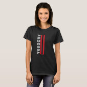 Andorra-vlaggenkleuren T-shirt (Voorkant volledig)