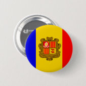 andorra-vlaggenknop ronde button 5,7 cm (Voorkant /achterkant)