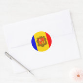 andorra-vlagstickers ronde sticker (Envelop)