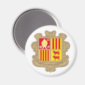 Andorra Wapenmagneet Magneet (Voorkant / Achterkant)