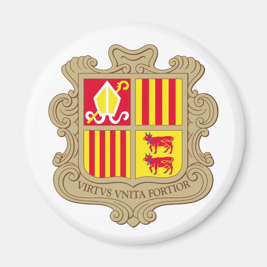 Andorra Wapenmagneet Magneet (Voorkant)