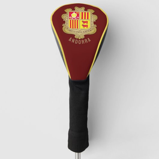 Andorra wapenschild golfheadcover (Voorkant)