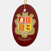 Andorra wapenschild keramisch ornament (Links)